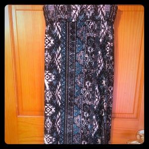 Tribal print maxi skirt